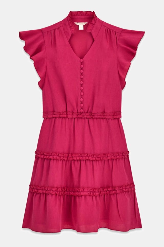 Vestido de creponne franzido