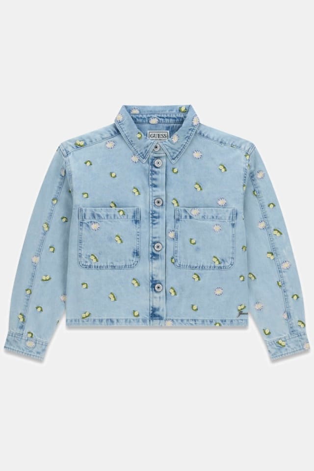 Jaqueta de denim bordada