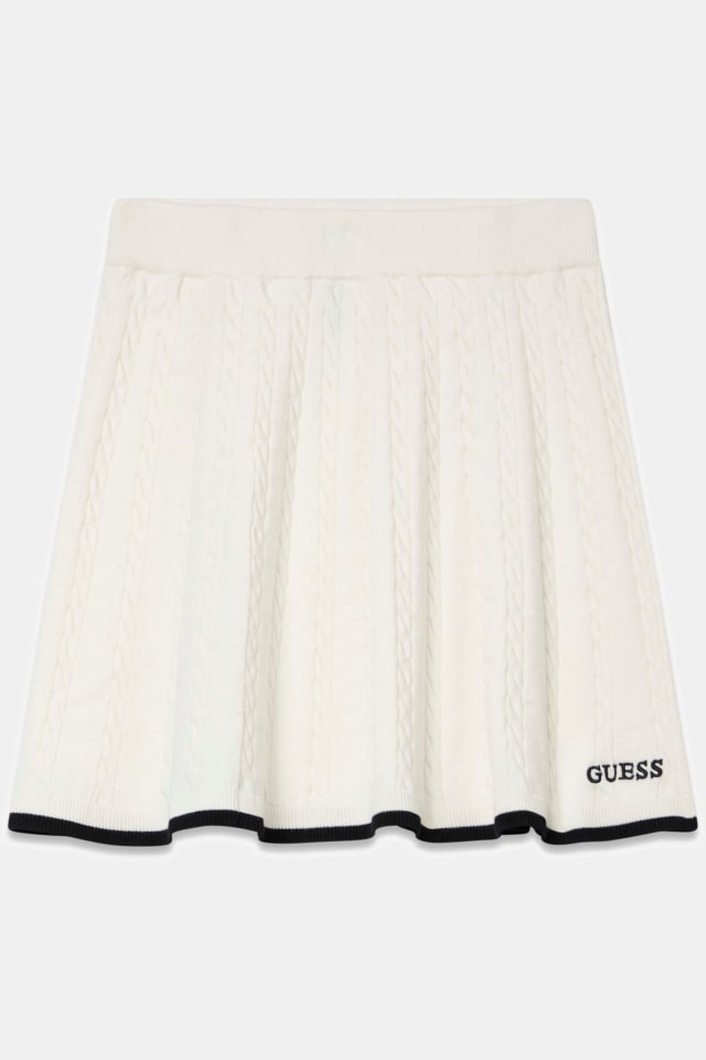 Falda-pantalón de punto trenzado
