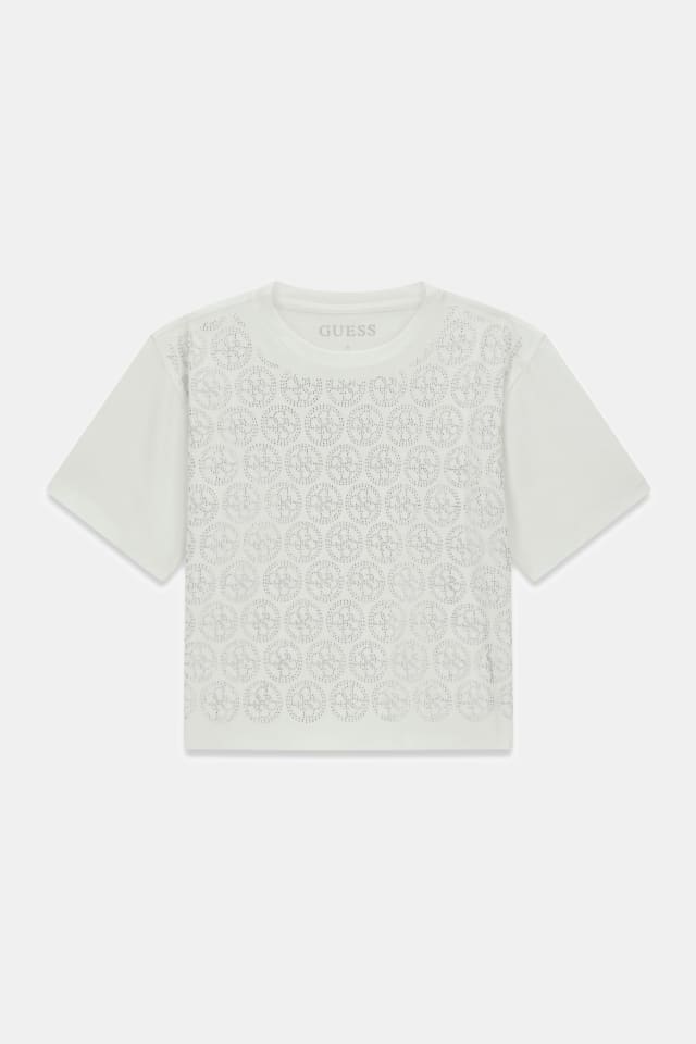 Camiseta con logo de pedrería
