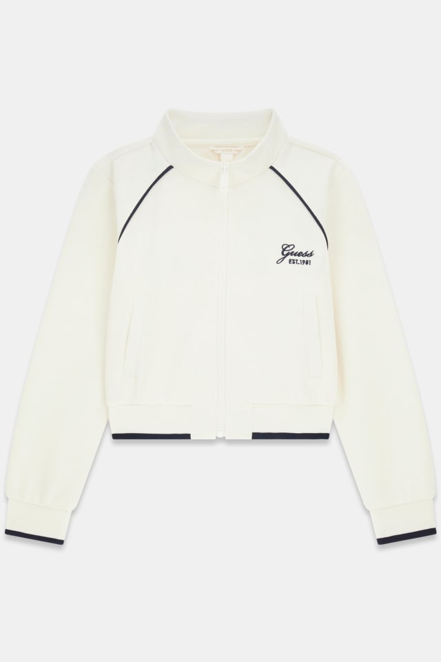 Sudadera corta de piqué