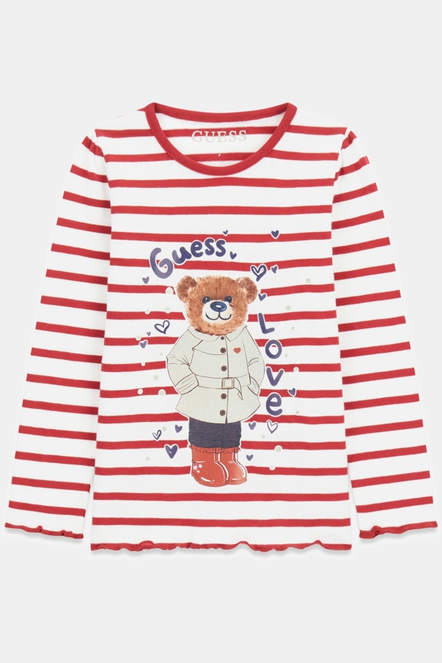 T-shirt a righe stampate