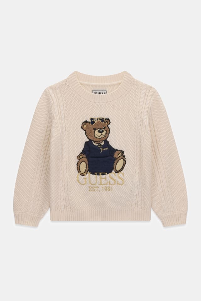 Pull avec ours brodé