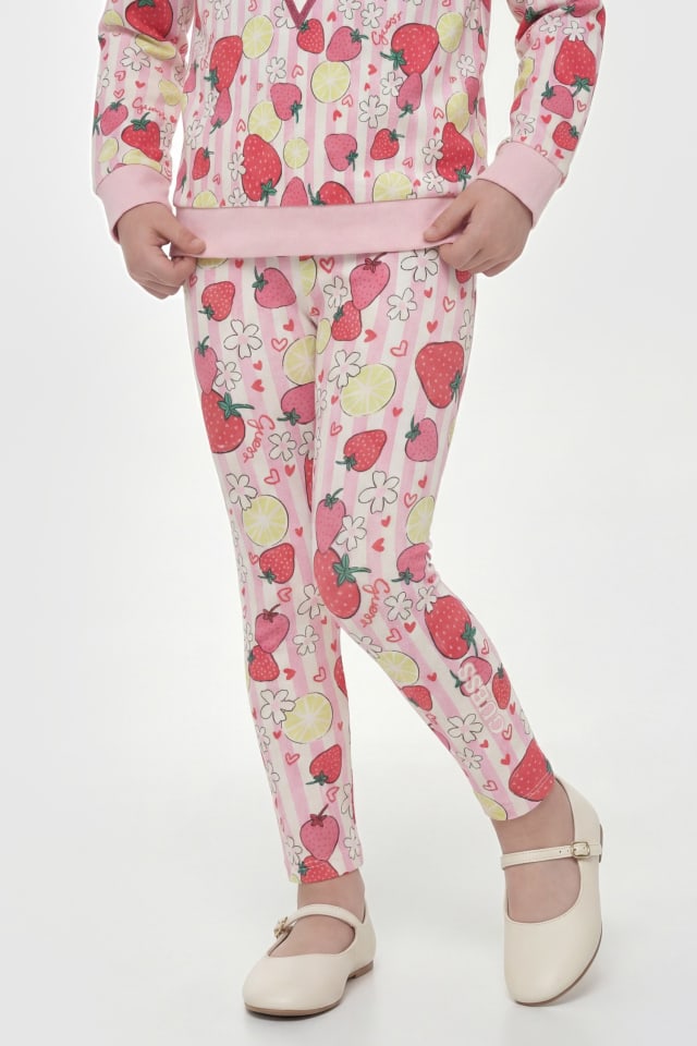 Leggings capri con estampado floral