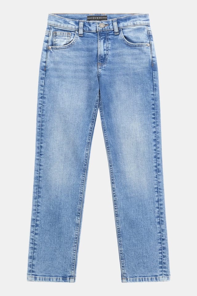 Mid Waist Straight Jeans