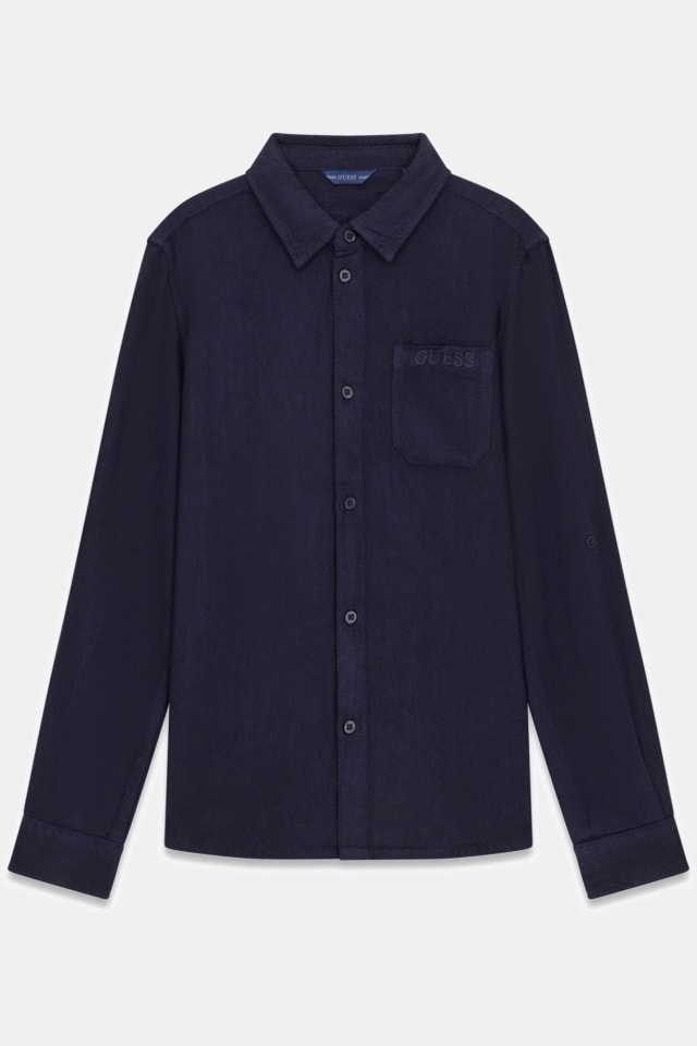 Camisa de mistura de linho