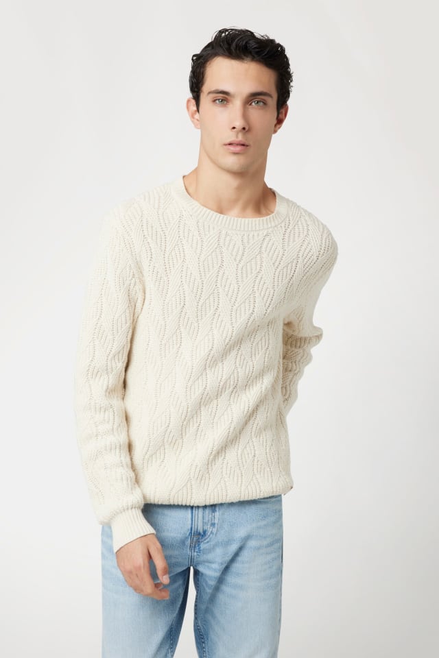 Pullover Rundhalsausschnitt Wollmix