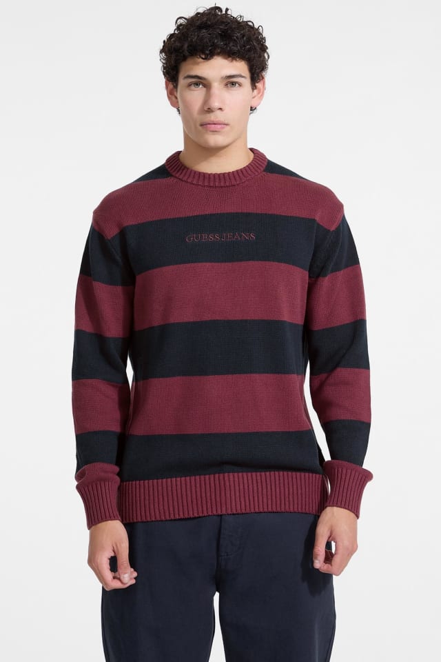 Pull logo brod&eacute; ray&eacute;