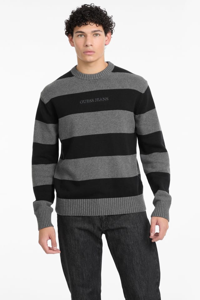 Jersey a rayas con logotipo bordado