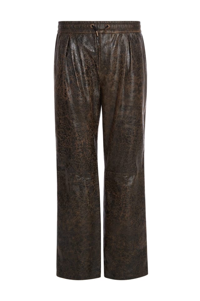 Pantalón de piel de corte regular