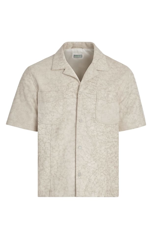 Camisa em pele craquelada