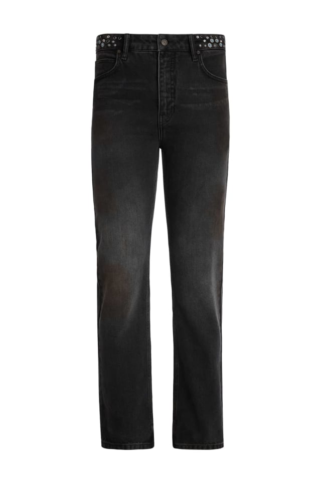 Vaqueros acampanados de talle medio