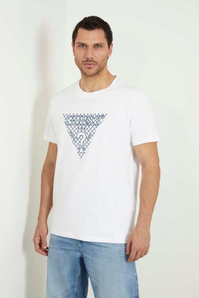 Embroidered triangle logo t-shirt