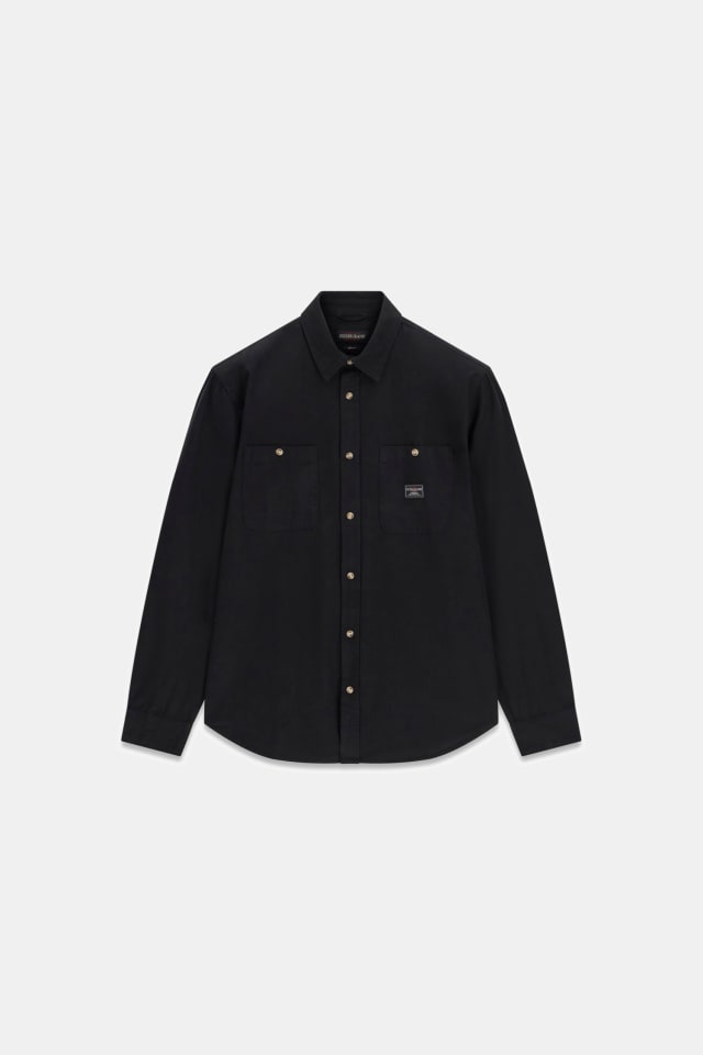 Camisa de mangas compridas com bolsos