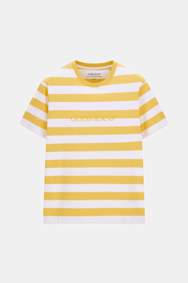 Camiseta a rayas con logotipo