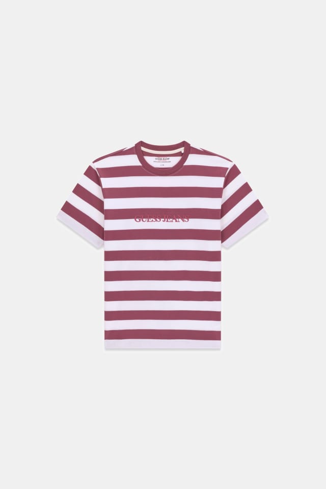Camiseta a rayas con logotipo