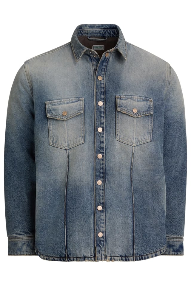 Sobrecamisa de ganga acolchoada