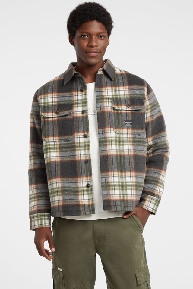 Wool blend overshirt