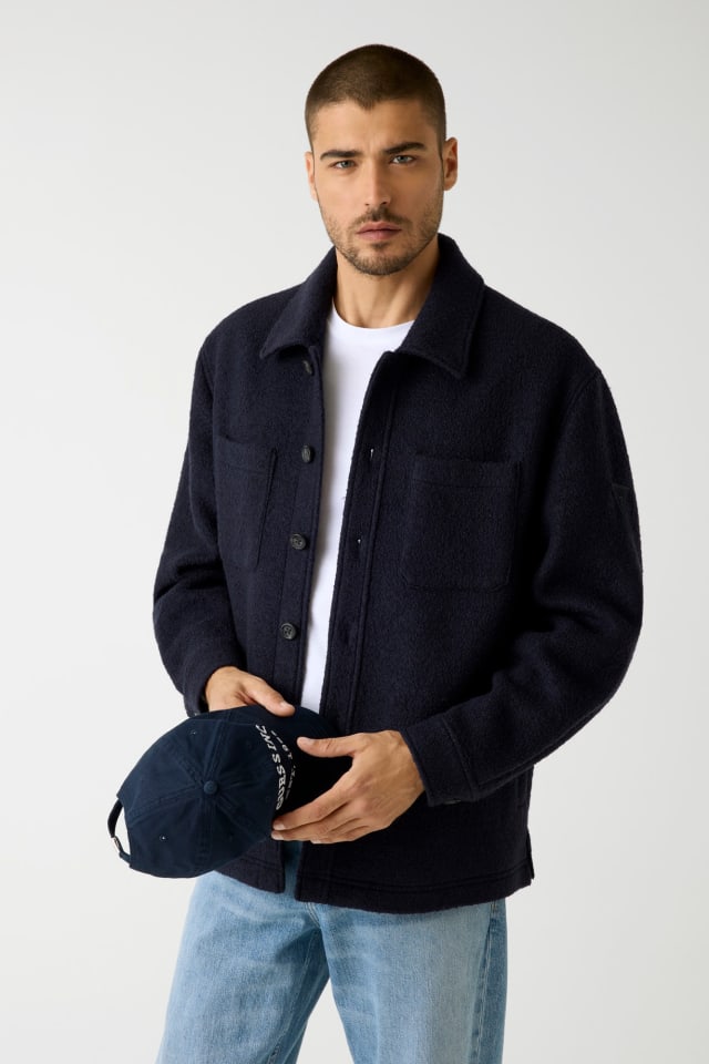 Wool-blend overshirt