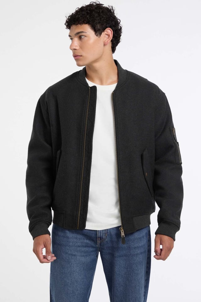 Wool bomber jacket