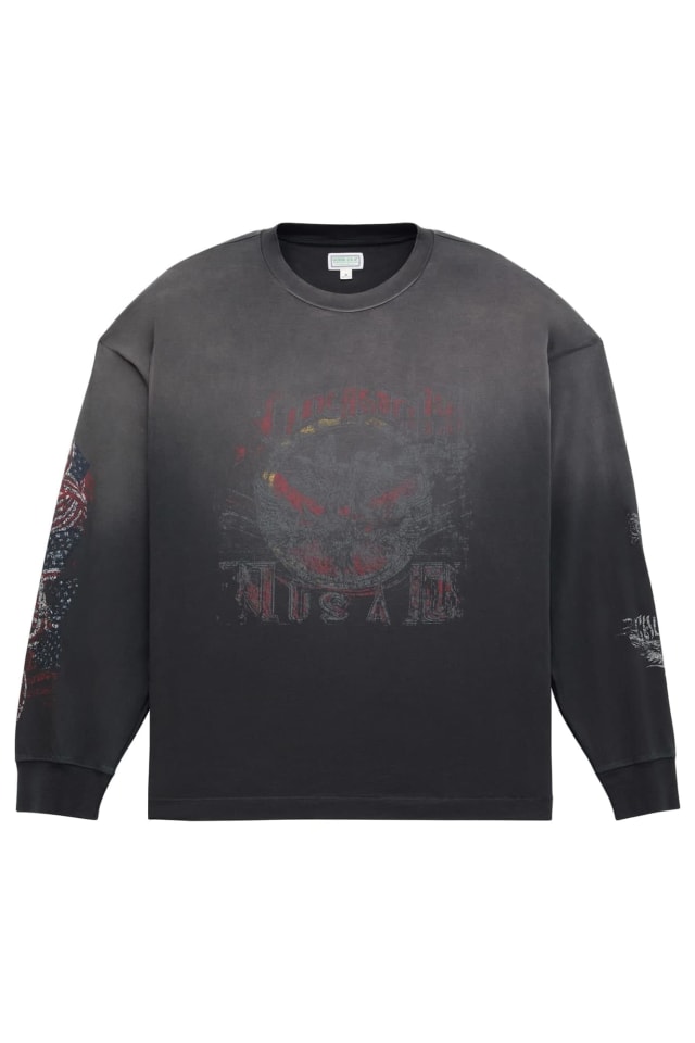 Camiseta manga larga estampada