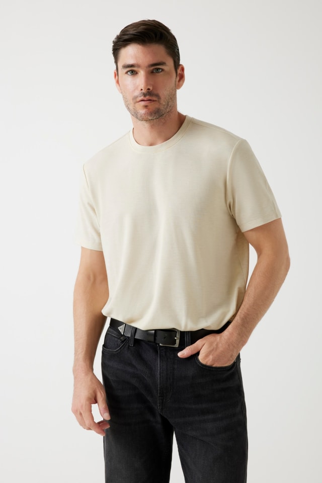 Camiseta de mistura de lã