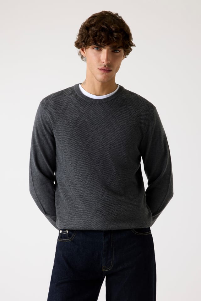 Pull laine m&eacute;lang&eacute;e