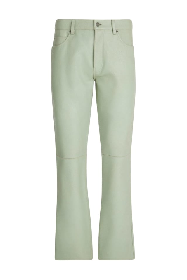 Pantalón de piel efecto craquelado