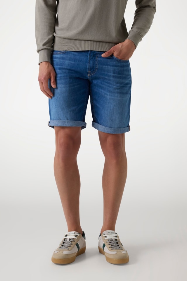 Slim-fit denim shorts