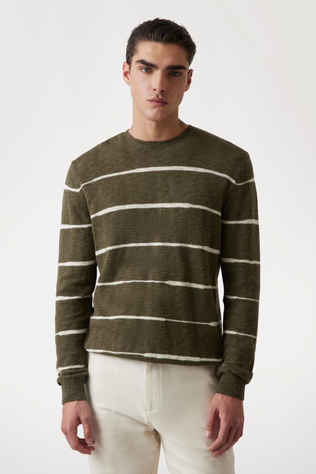 Pull ray&eacute; lin m&eacute;lang&eacute;
