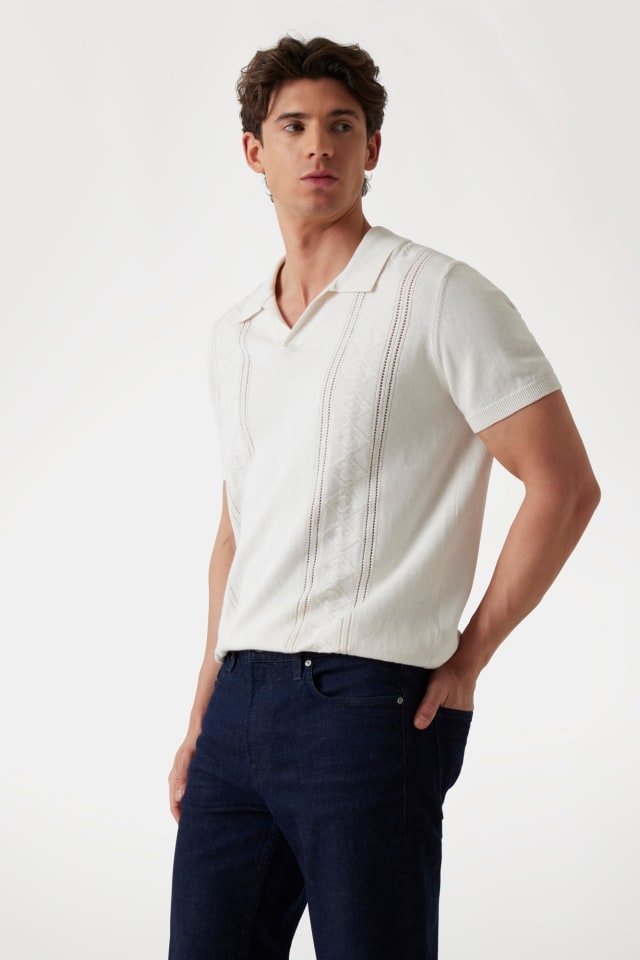 İpek karışımlı polo kazak Erkek | GUESS® Geçmiş Koleksiyonlar