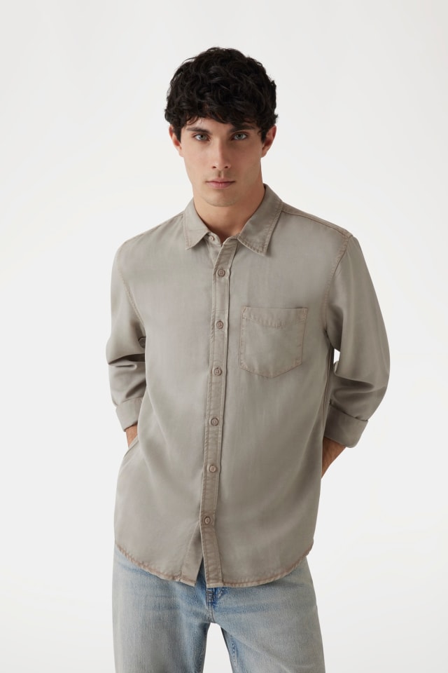 Camicia in denim lyocell
