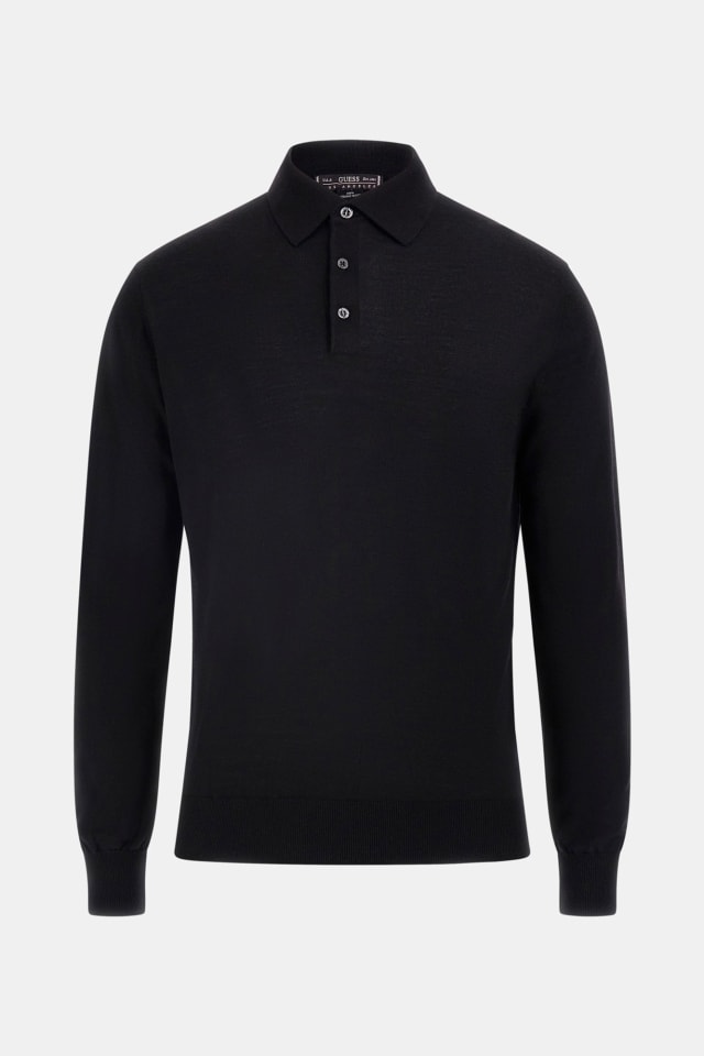 Camisola polo de lã