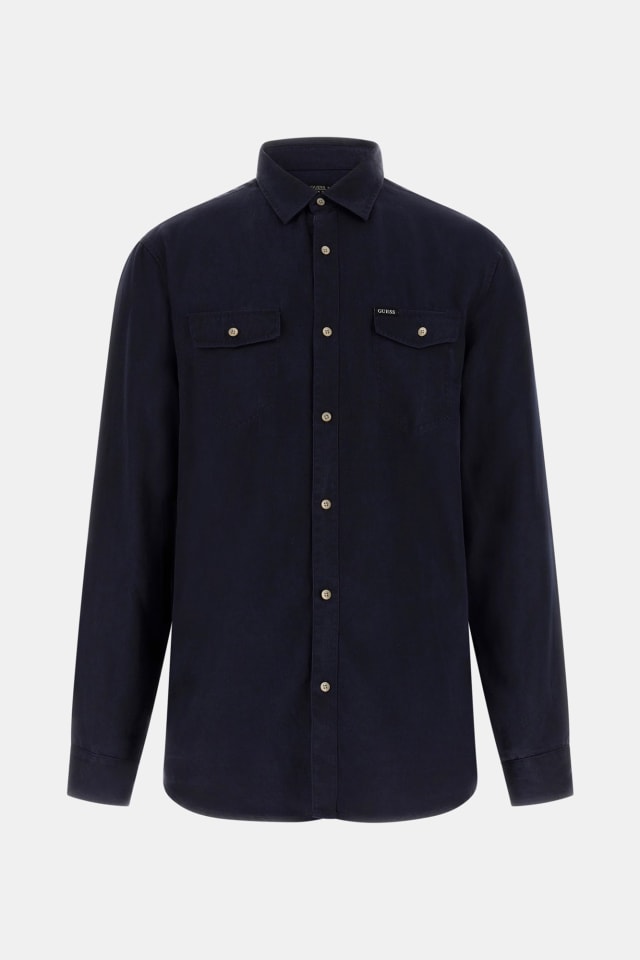 Camisa regular fit de liocel
