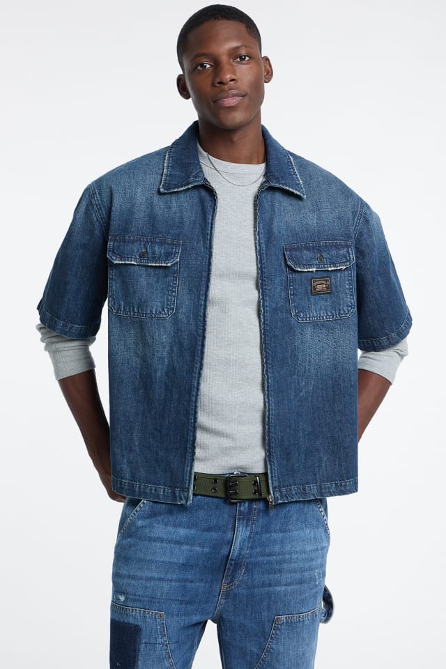 Camisa vaquera con cremallera completa