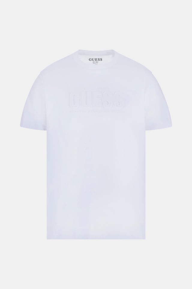 Camiseta con logotipo en relieve