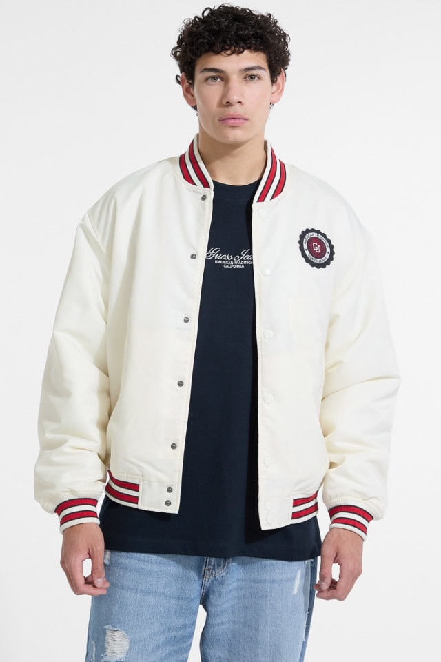 Embroidered Patch Varsity Jacket