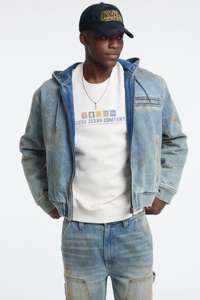 Hooded denim jacket