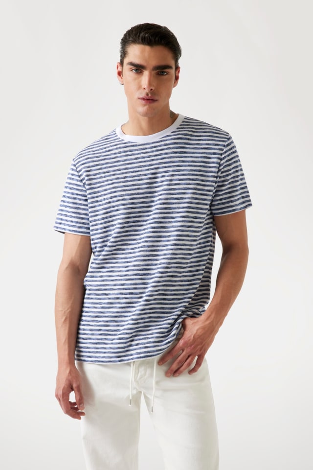 Top maille ray&eacute;e