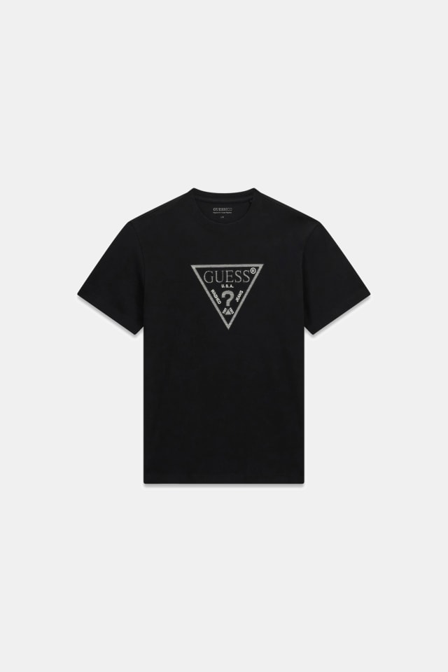 T-Shirt mit Dreiecksstickerei