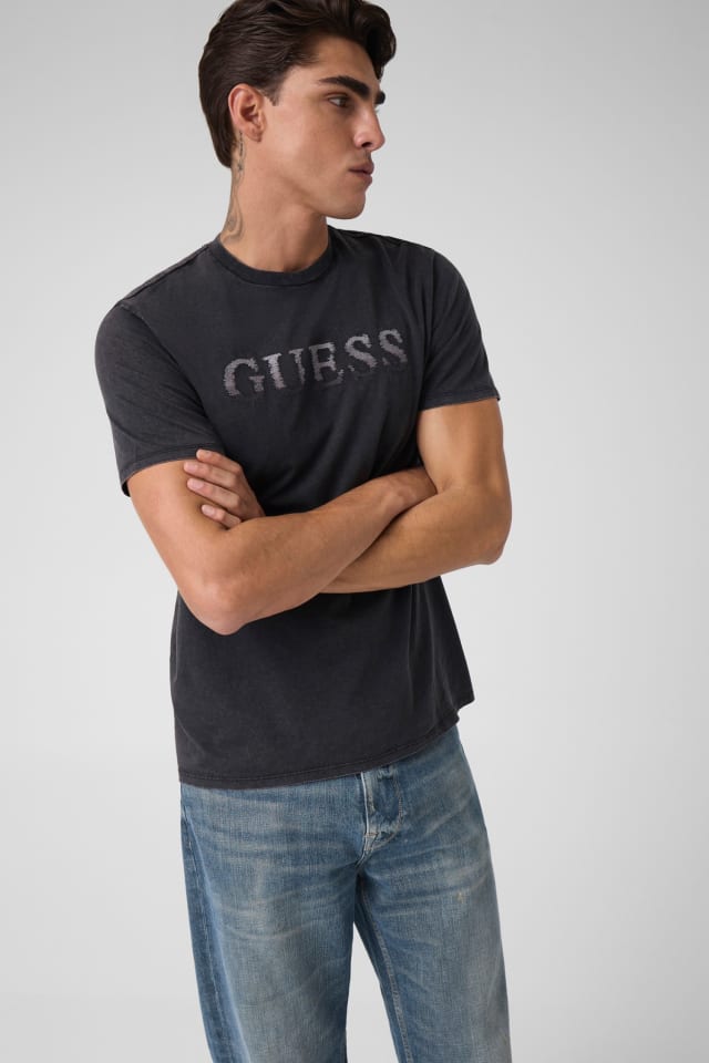 Camiseta de algodão com logo