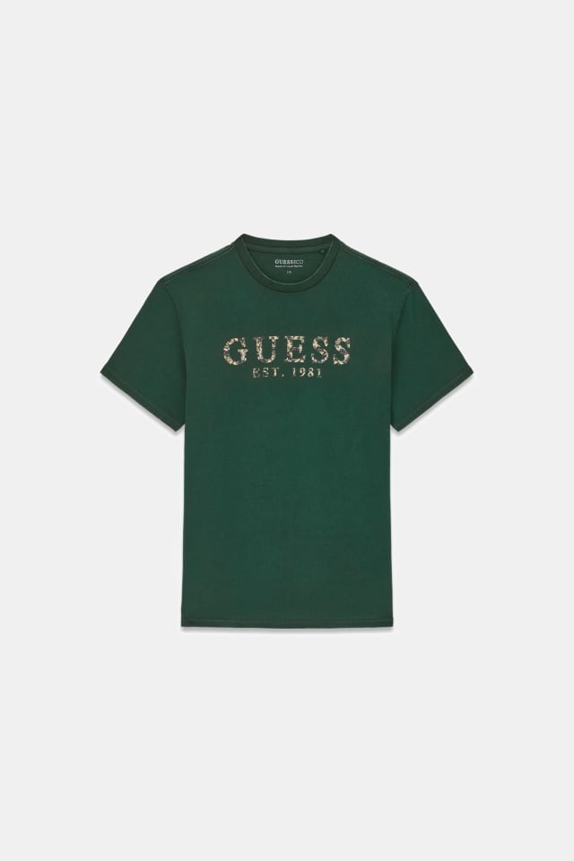 T-Shirt mit strukturiertem Logo
