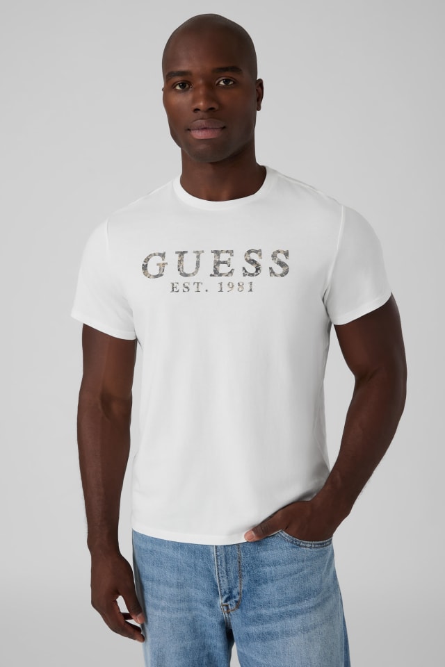 T-Shirt mit strukturiertem Logo