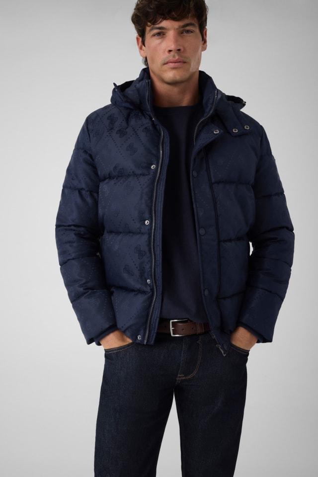 Jaqueta puffer com monograma