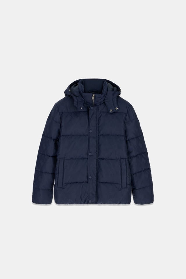 Jaqueta puffer com monograma