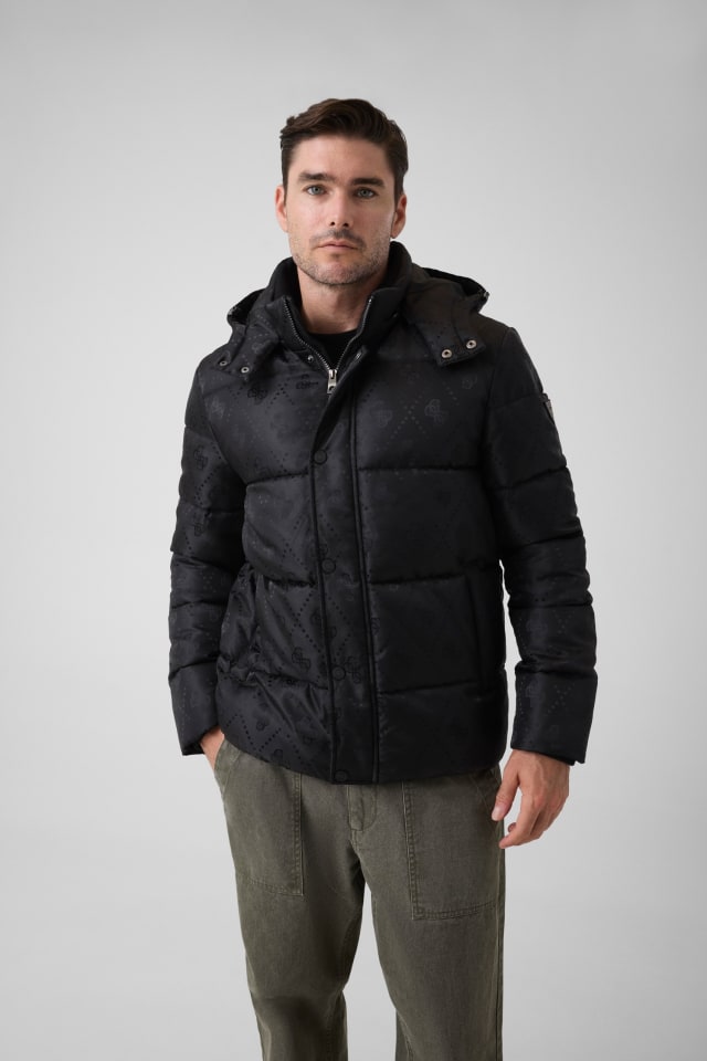 Jaqueta puffer com monograma