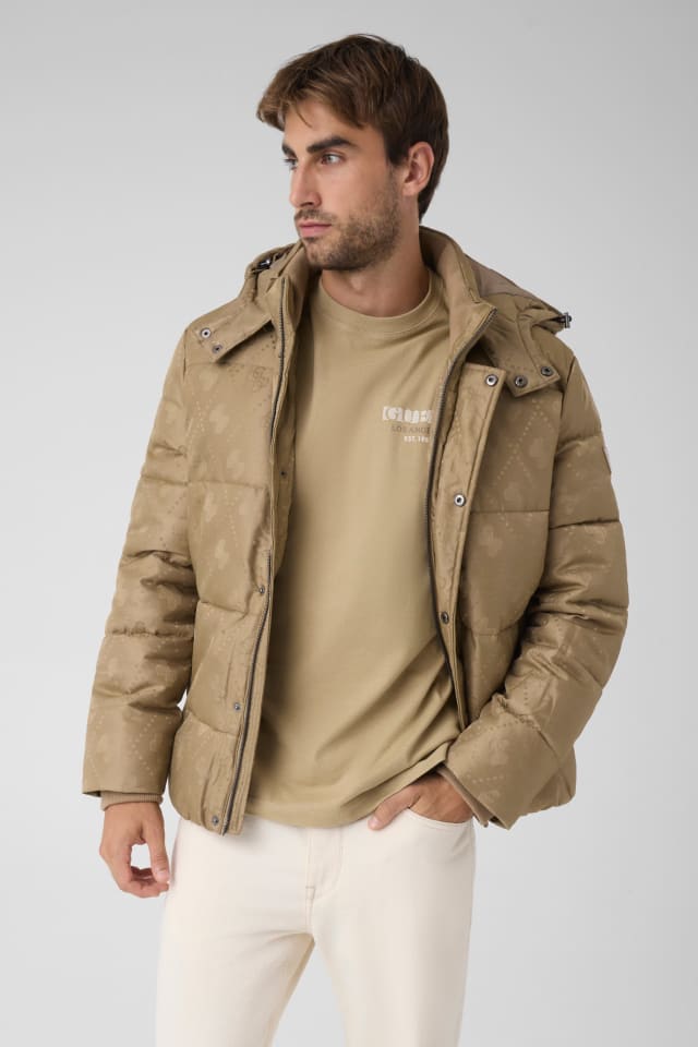 Chaqueta acolchada con monograma