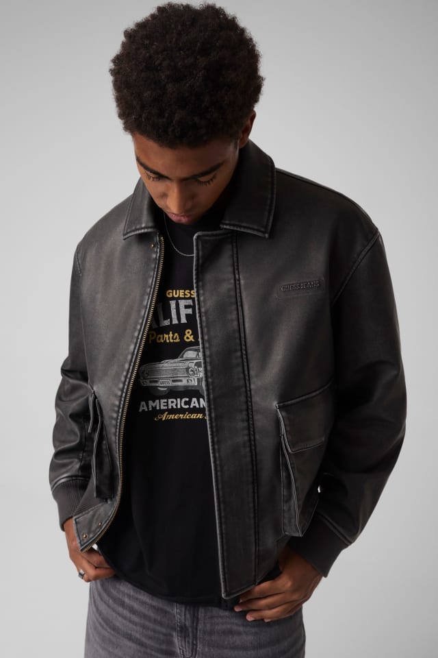 Faux leather jacket