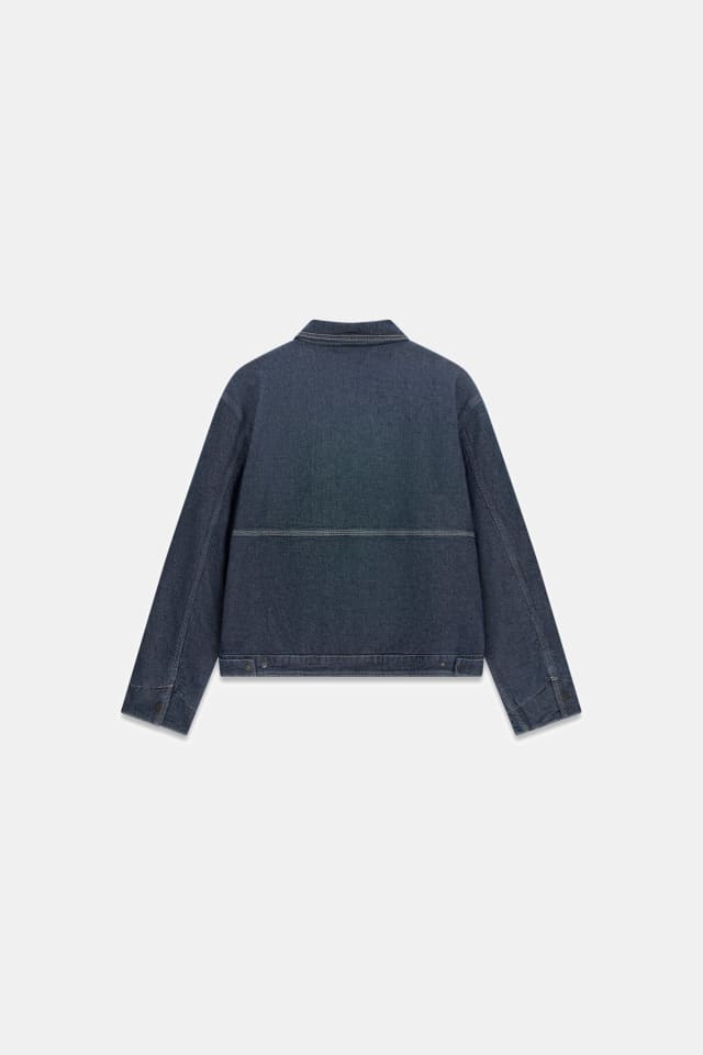 Jaqueta jeans com zíper