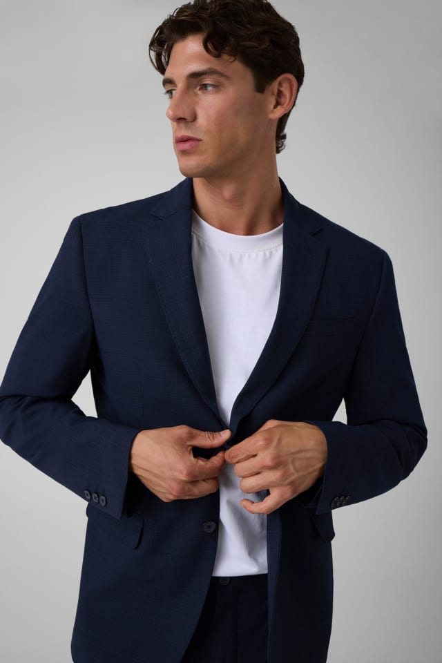 Blazer em mistura de viscose